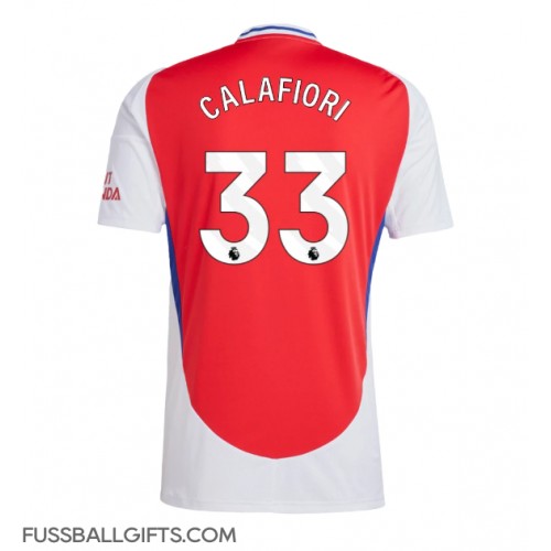 Arsenal Riccardo Calafiori #33 Fußballbekleidung Heimtrikot 2024-25 Kurzarm